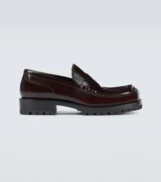 Padded leather shoes