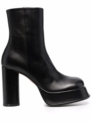 Square-Toe Platform Boots