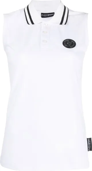 Statement logo-patch polo shirt