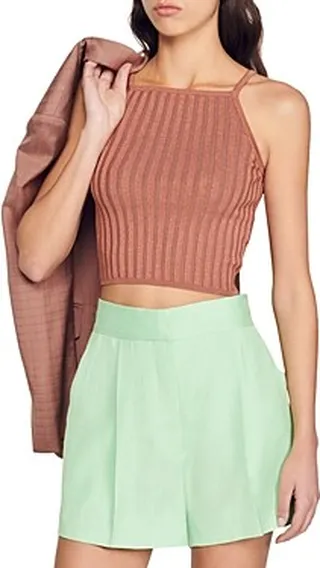 Sandro Laos Rib Knit Tank