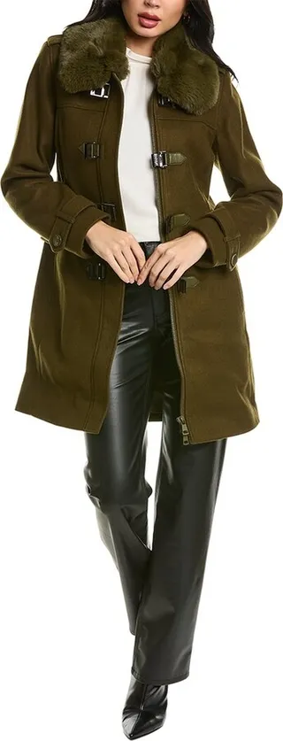 Badgley Mischka Renza Wool-Blend Coat