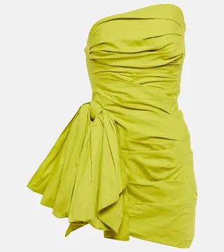 Strapless cotton minidress
