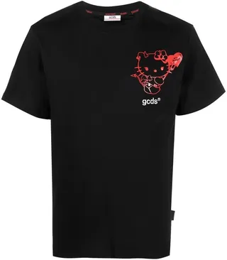 embroidered-logo T-shirt