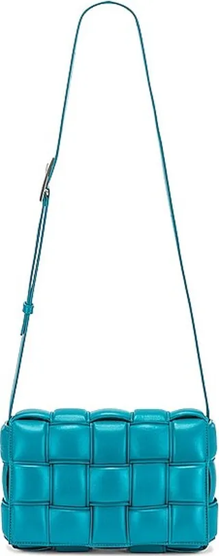 Bottega Veneta Padded Cassette Bag in Teal