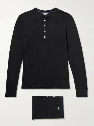 Karl Heinz Organic Cotton-Jersey Henley T-Shirt and Boxer Briefs Set