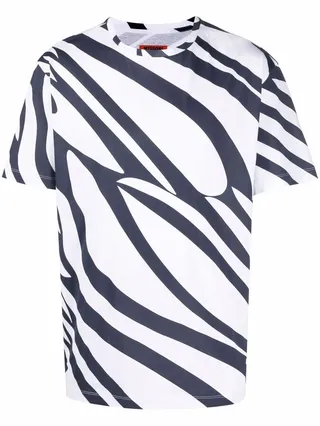 swirl-print T-shirt