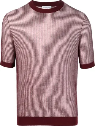 short-sleeve ribbed T-shirt