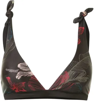 Fleur tie-up reversible bikini top
