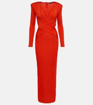 Bodycon knit maxi dress