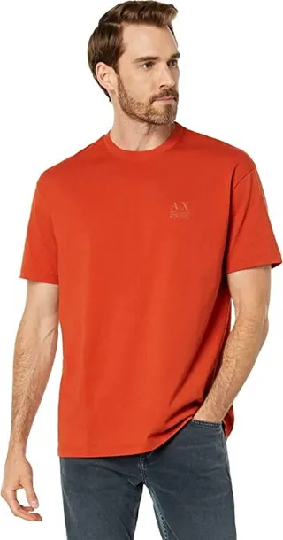 Armani Exchange Heavy Cotton Logo T-Shirt (Rooibos Tea) Men's Clothing