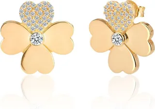 Pavé Clover Stud Earrings