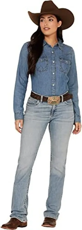 Wrangler Women's Willow Mid Rise Performance Waist Boot Cut Ultimate Riding Jean