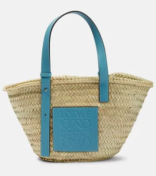 x Howl's Moving Castle Medium leather-trimmed basket tote