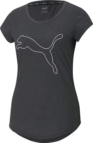 PUMA Performance Cat Tee (Dark Gray Heather) Women's Clothing