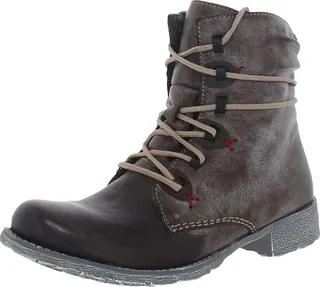 Payton Womens Ankle Block Heel Combat & Lace-up Boots