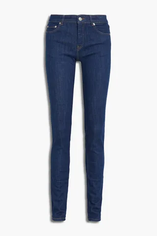 Mid-rise skinny jeans