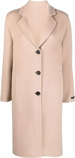 Notched Lapels Knee-Length Coat