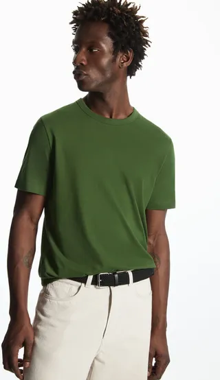 Regular-Fit Mid-Weight Brushed T-Shirt
