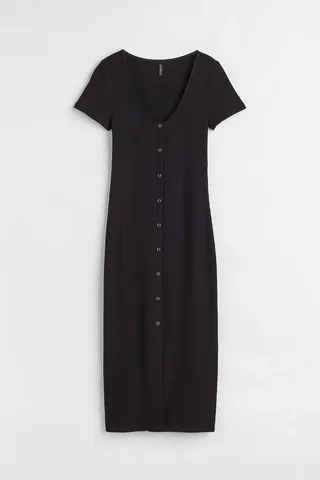 Ribbed Jersey Dress