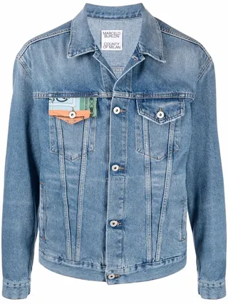Bandana-Print Denim Jacket