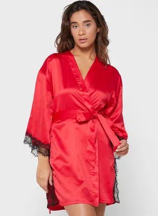 Lace Detail Robe