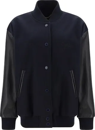 Golden Goose Deluxe Brand Button-Up Bomber Jacket