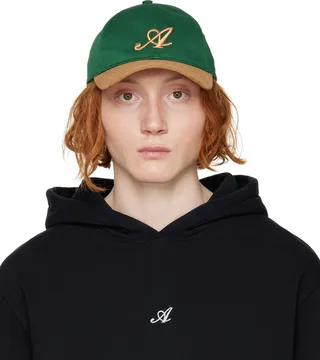 Axel Arigato Green & Tan Signature Cap