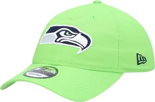 Men's New Era Neon Green Seattle Seahawks Core Classic 2.0 9Twenty Adjustable Hat