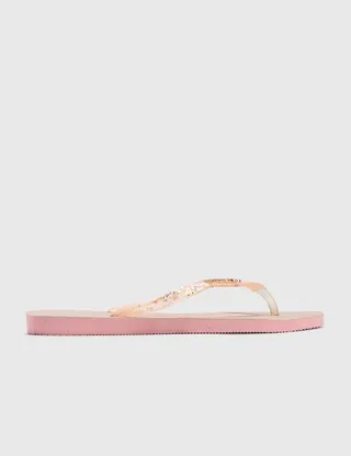 Havaianas Slim Glitter Flourish Flip Flops