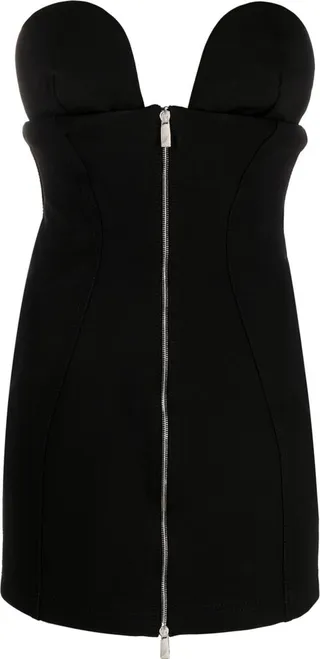 Zipped Strapless Minidress
