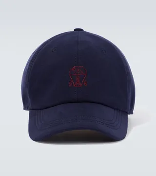 Embroidered cotton baseball cap