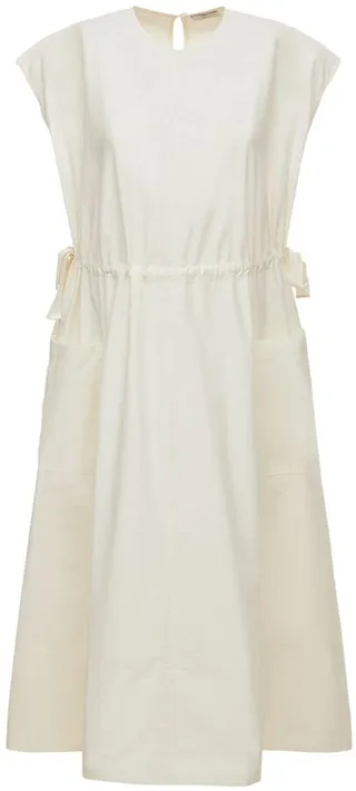 Daisy poplin cotton blend midi dress