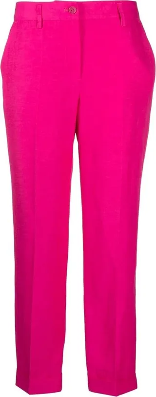 Mid-Rise Tailored Straight Trousers