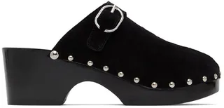 Paco Rabanne Black Suede Clogs