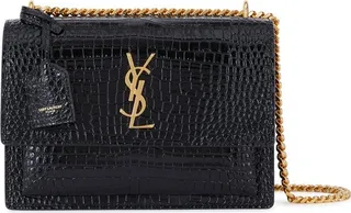 Saint Laurent Sunset Embossed Medium Shoulder Bag