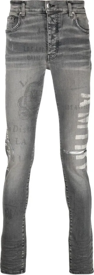 Distressed Skinny-Cut Jeans