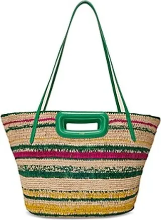 Maje M Striped Basket Bag