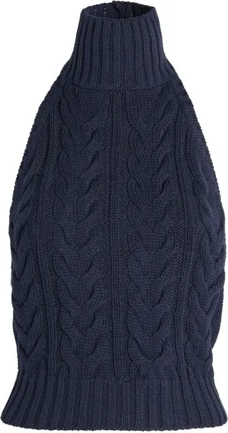 Max Mara Cable-Knit Halterneck Top