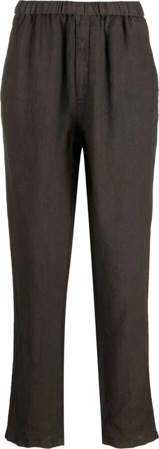 Straight-Leg Linen Trousers