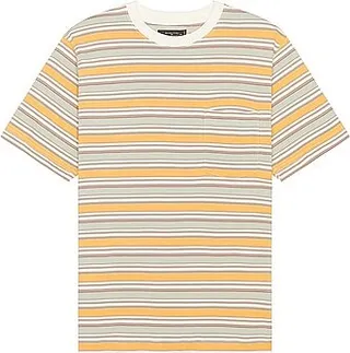 Beams Plus Multi Stripe Pocket Tee in White