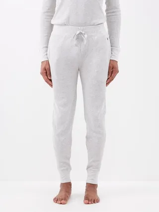 Logo-embroidered Cotton-blend Pyjama Trousers