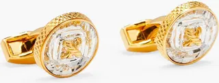 Gold-tone Swarovski crystal cufflinks