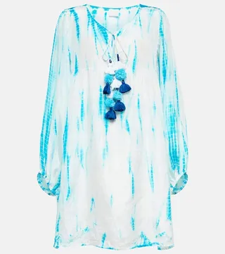 Tie-dye silk minidress