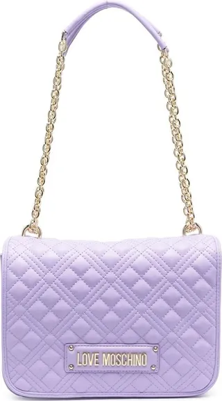 Logo-Plaque Quilted Shoulder Bag
