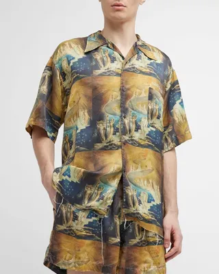Men's Ancient East Graphic Camp Shirt