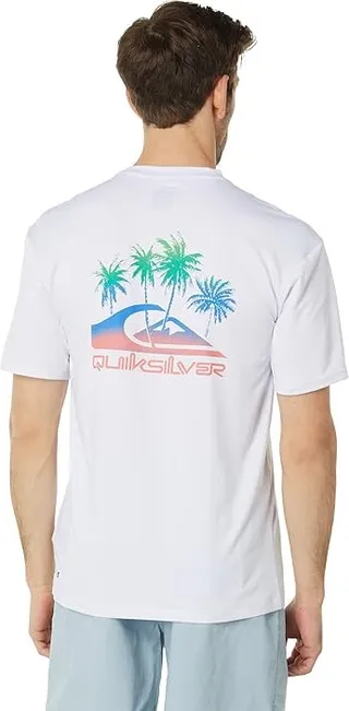 Quiksilver Mix Session Short Sleeve Surf Tee (White) Men's Swimwear