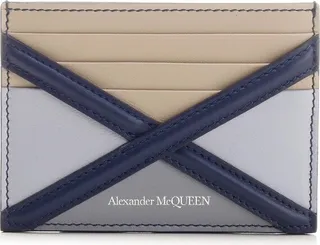 Alexander McQueen Logo Embossed Crossover Detail Cardholder