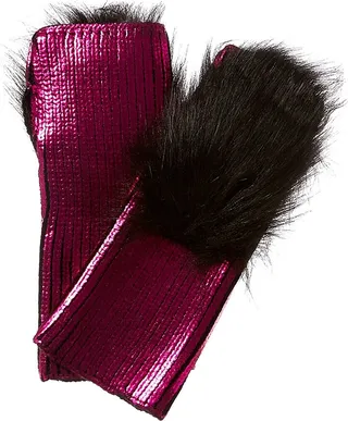 Adrienne Landau Metallic Gloves