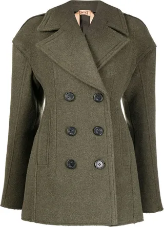 Double-Breasted Virgin Wool-Blend Coat