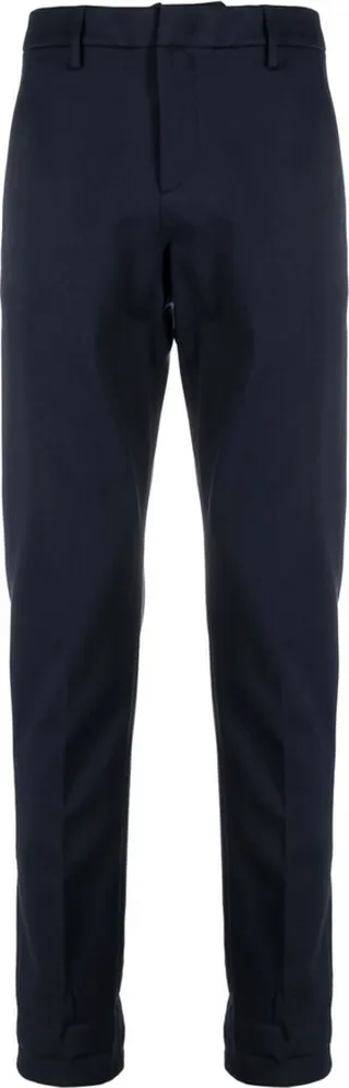 Pressed-Crease Tapered Cotton Trousers